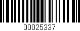 Código de barras (EAN, GTIN, SKU, ISBN): '00025337'