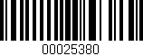 Código de barras (EAN, GTIN, SKU, ISBN): '00025380'