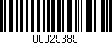 Código de barras (EAN, GTIN, SKU, ISBN): '00025385'