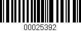 Código de barras (EAN, GTIN, SKU, ISBN): '00025392'