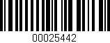 Código de barras (EAN, GTIN, SKU, ISBN): '00025442'