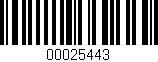 Código de barras (EAN, GTIN, SKU, ISBN): '00025443'