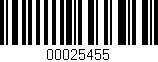 Código de barras (EAN, GTIN, SKU, ISBN): '00025455'