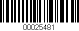 Código de barras (EAN, GTIN, SKU, ISBN): '00025481'