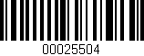 Código de barras (EAN, GTIN, SKU, ISBN): '00025504'