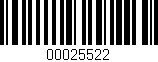 Código de barras (EAN, GTIN, SKU, ISBN): '00025522'