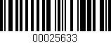 Código de barras (EAN, GTIN, SKU, ISBN): '00025633'