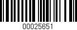 Código de barras (EAN, GTIN, SKU, ISBN): '00025651'