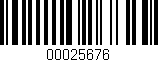 Código de barras (EAN, GTIN, SKU, ISBN): '00025676'