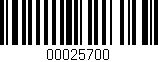 Código de barras (EAN, GTIN, SKU, ISBN): '00025700'