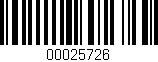 Código de barras (EAN, GTIN, SKU, ISBN): '00025726'