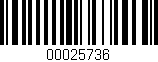Código de barras (EAN, GTIN, SKU, ISBN): '00025736'