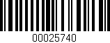 Código de barras (EAN, GTIN, SKU, ISBN): '00025740'