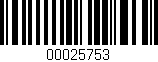 Código de barras (EAN, GTIN, SKU, ISBN): '00025753'