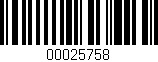 Código de barras (EAN, GTIN, SKU, ISBN): '00025758'