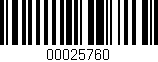 Código de barras (EAN, GTIN, SKU, ISBN): '00025760'
