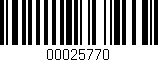 Código de barras (EAN, GTIN, SKU, ISBN): '00025770'