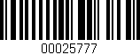 Código de barras (EAN, GTIN, SKU, ISBN): '00025777'