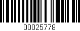 Código de barras (EAN, GTIN, SKU, ISBN): '00025778'