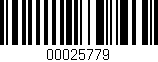 Código de barras (EAN, GTIN, SKU, ISBN): '00025779'