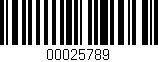 Código de barras (EAN, GTIN, SKU, ISBN): '00025789'