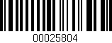 Código de barras (EAN, GTIN, SKU, ISBN): '00025804'