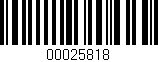 Código de barras (EAN, GTIN, SKU, ISBN): '00025818'