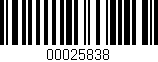 Código de barras (EAN, GTIN, SKU, ISBN): '00025838'