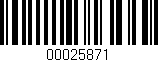 Código de barras (EAN, GTIN, SKU, ISBN): '00025871'