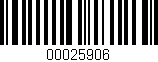 Código de barras (EAN, GTIN, SKU, ISBN): '00025906'