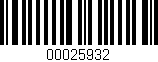 Código de barras (EAN, GTIN, SKU, ISBN): '00025932'