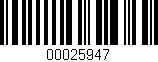 Código de barras (EAN, GTIN, SKU, ISBN): '00025947'
