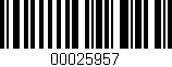 Código de barras (EAN, GTIN, SKU, ISBN): '00025957'