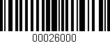 Código de barras (EAN, GTIN, SKU, ISBN): '00026000'