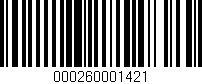 Código de barras (EAN, GTIN, SKU, ISBN): '000260001421'