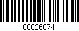 Código de barras (EAN, GTIN, SKU, ISBN): '00026074'
