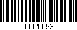Código de barras (EAN, GTIN, SKU, ISBN): '00026093'