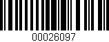 Código de barras (EAN, GTIN, SKU, ISBN): '00026097'