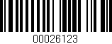 Código de barras (EAN, GTIN, SKU, ISBN): '00026123'