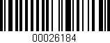 Código de barras (EAN, GTIN, SKU, ISBN): '00026184'