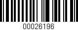 Código de barras (EAN, GTIN, SKU, ISBN): '00026196'