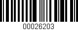 Código de barras (EAN, GTIN, SKU, ISBN): '00026203'