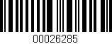 Código de barras (EAN, GTIN, SKU, ISBN): '00026285'