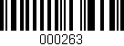Código de barras (EAN, GTIN, SKU, ISBN): '000263'