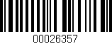 Código de barras (EAN, GTIN, SKU, ISBN): '00026357'