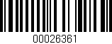 Código de barras (EAN, GTIN, SKU, ISBN): '00026361'