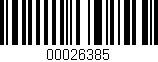 Código de barras (EAN, GTIN, SKU, ISBN): '00026385'