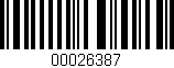 Código de barras (EAN, GTIN, SKU, ISBN): '00026387'