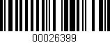 Código de barras (EAN, GTIN, SKU, ISBN): '00026399'