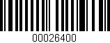 Código de barras (EAN, GTIN, SKU, ISBN): '00026400'